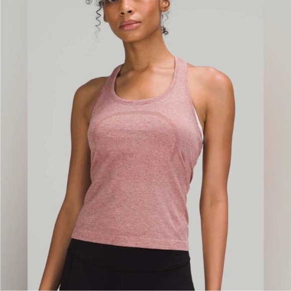 lululemon athletica Tops - Lululemon Swiftly Tech Racerback 2.0 Spiced Chai/Pink Rosebud